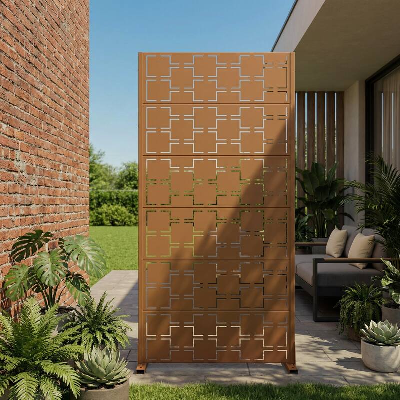 6 ft. H x 4 ft. Metal Privacy Screen Free Standing