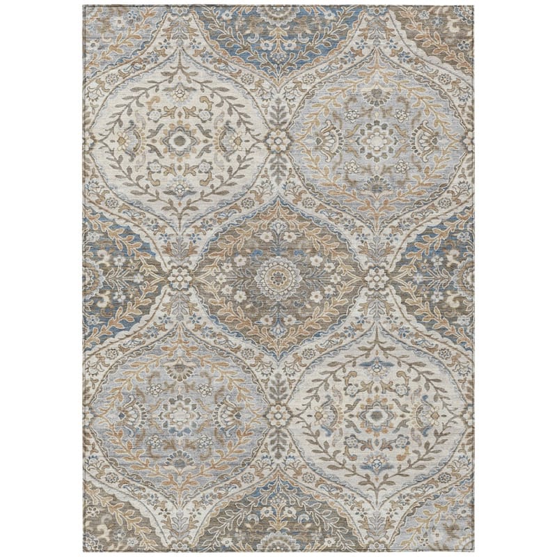 HomeRoots Floral Traditional Rectangle Outdoor Rug