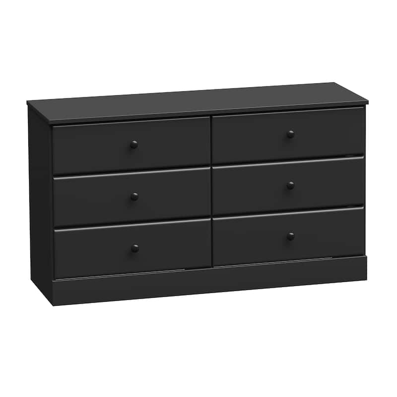 Prepac Astrid 6 Drawer Double Dresser for Bedroom, Wide Chest of Drawers, Bedroom Furniture,Traditional Furniture