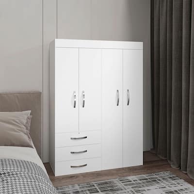 Denver Mobile Armoire, White - N/A