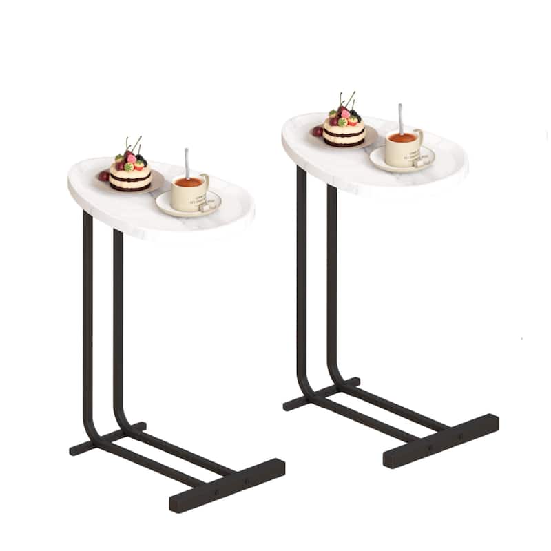 2-pieces C-Shaped Side Tabl Sofa Tables