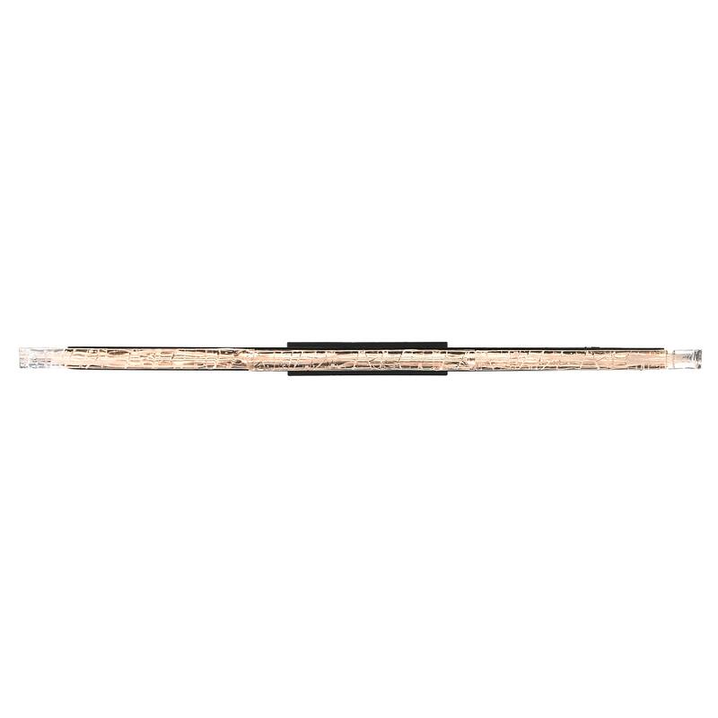 Valira Integrated LED 48in Black Chandelier with Handcrafted Glass