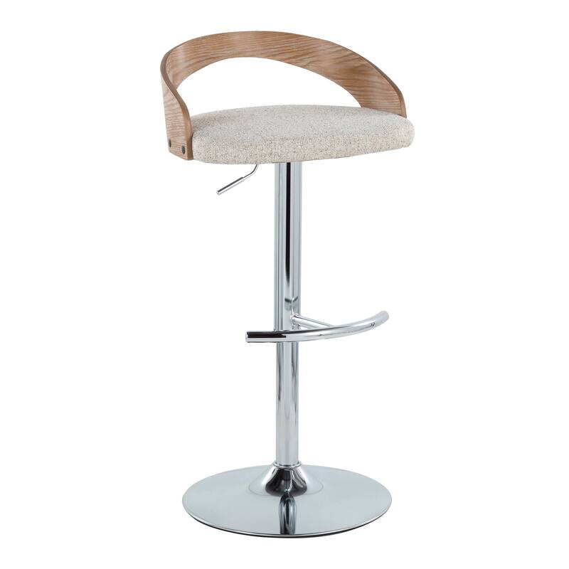 Carson Carrington Stavanger Adjustable Bar Stool with Rounded T Footrest (Set of 2)