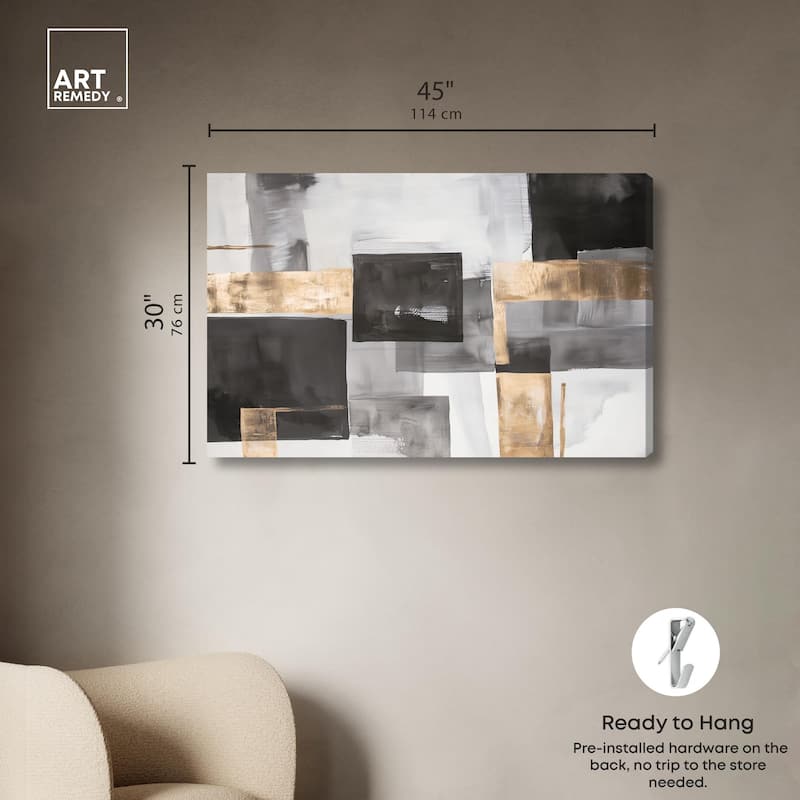 Graphite and Glimmer I Canvas by Art Remedy, Gallery Wrapped
