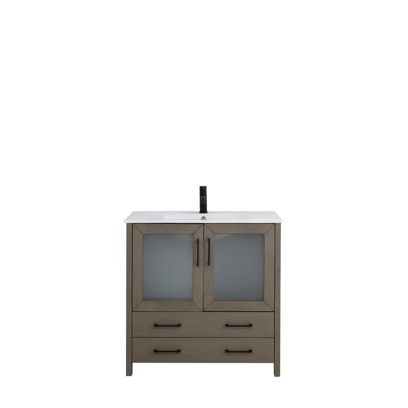 Vanity Art 36-Inch Single Sink Bathroom Vanity Set Dove-Tailed Drawers, 1 Cabinets, 1 Shelf, Soft-Closing Doors with Free Mirror