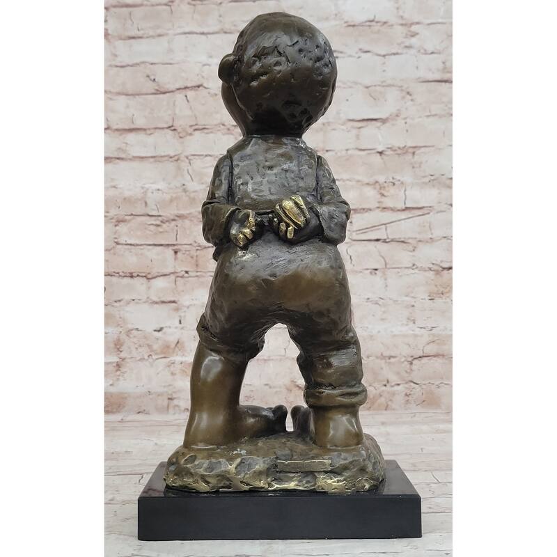 Hand Made Original Milo Chinese Boy Bronze Sculpture Lost Wax Art
