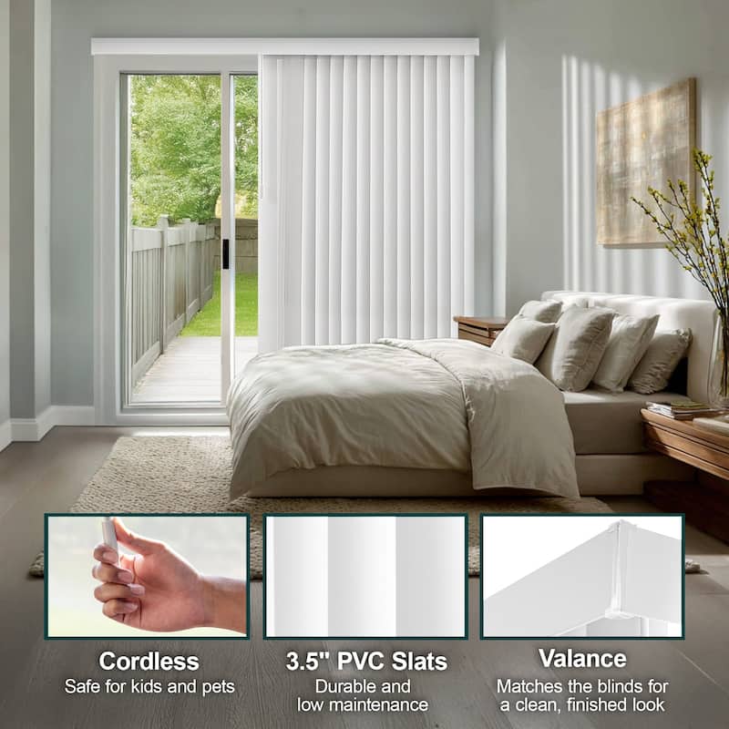 Cordless Vertical Blinds Oxford Alabaster