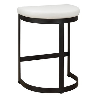 Uttermost Ivanna White Counter Stool - 14.5"D x 18"W x 26"H
