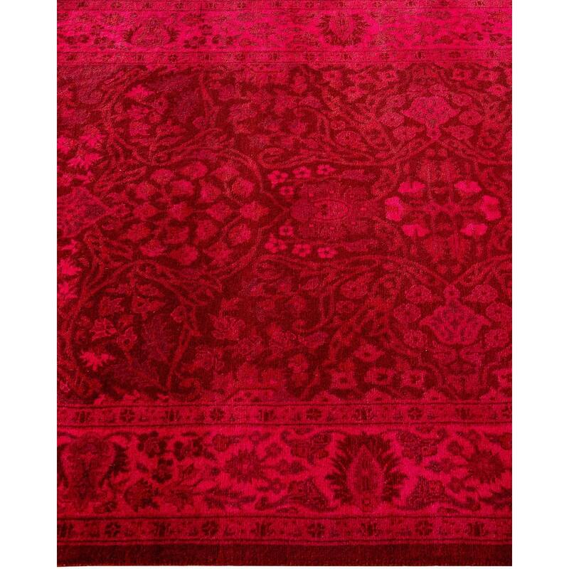 Overdyed, One-of-a-Kind Hand-Knotted Area Rug - Pink - 3' 2" x 22' 7"