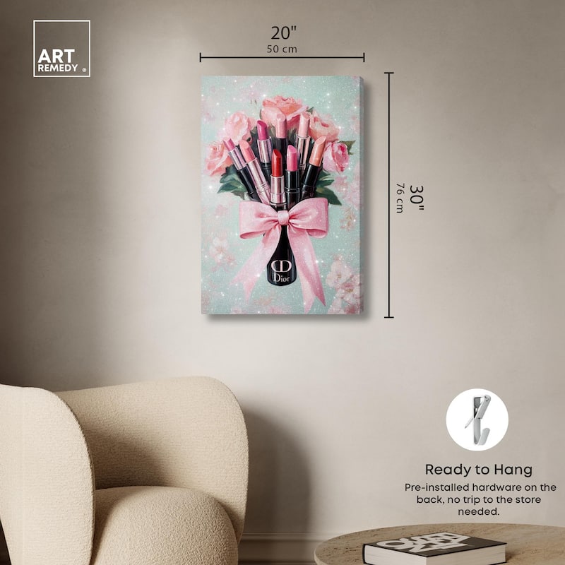 Petitie Bouquet of Lipsticks Canvas by Art Remedy, Gallery Wrapped