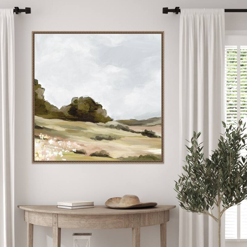 The Soft Hills No. 1 by Luna Mavis Framed Canvas Wall Art Print