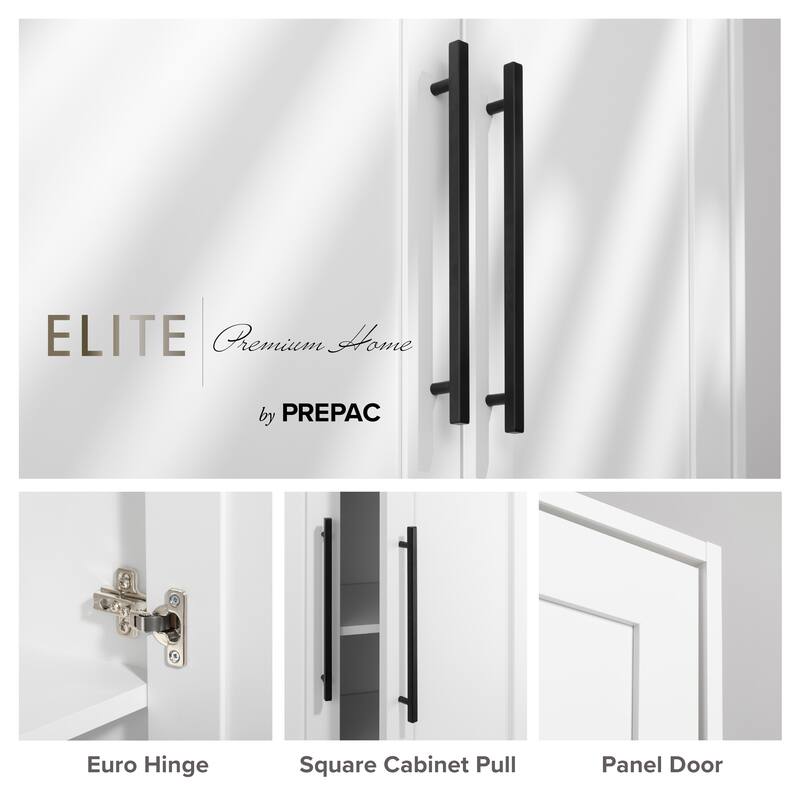Prepac Elite Premium Home Storage Cabinet with Panel Doors 16" D x 32" W x 72" H - 32 in W x 72 in H x 16 in D