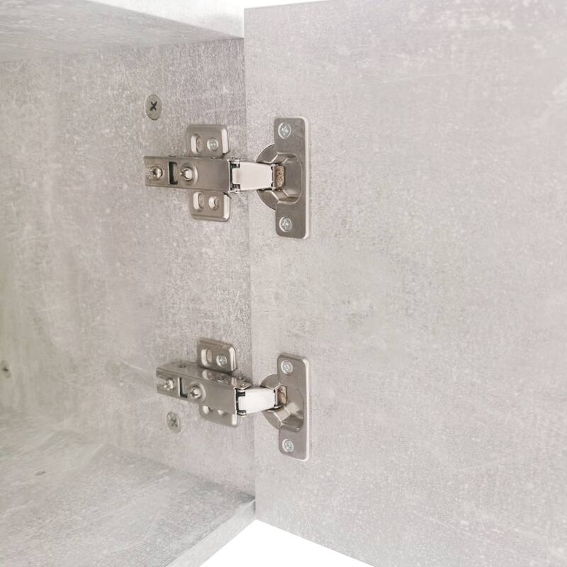 Unique Shape TV Stand with 2 Illuminated Glass Shelves