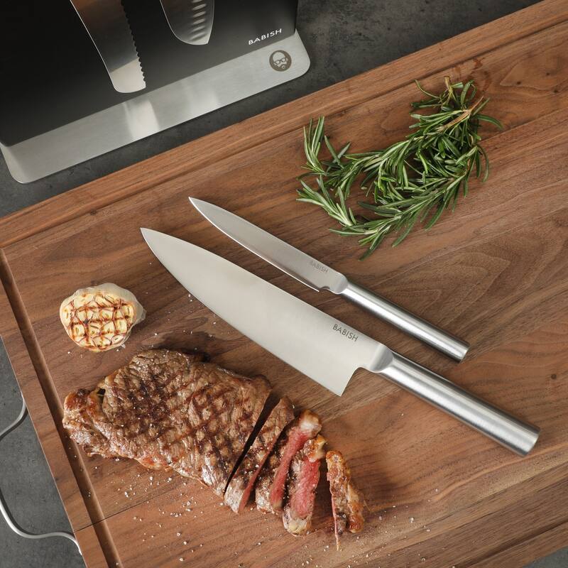 Babish 5 Piece 1.4116 German Steel Magnetic Knife Block Set