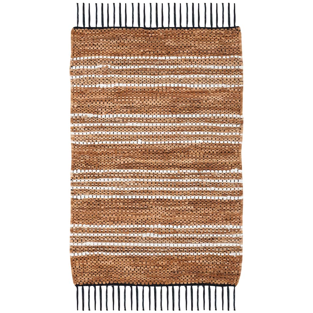 SAFAVIEH Handmade Vintage Leather Demetra Modern Fringe Rug
