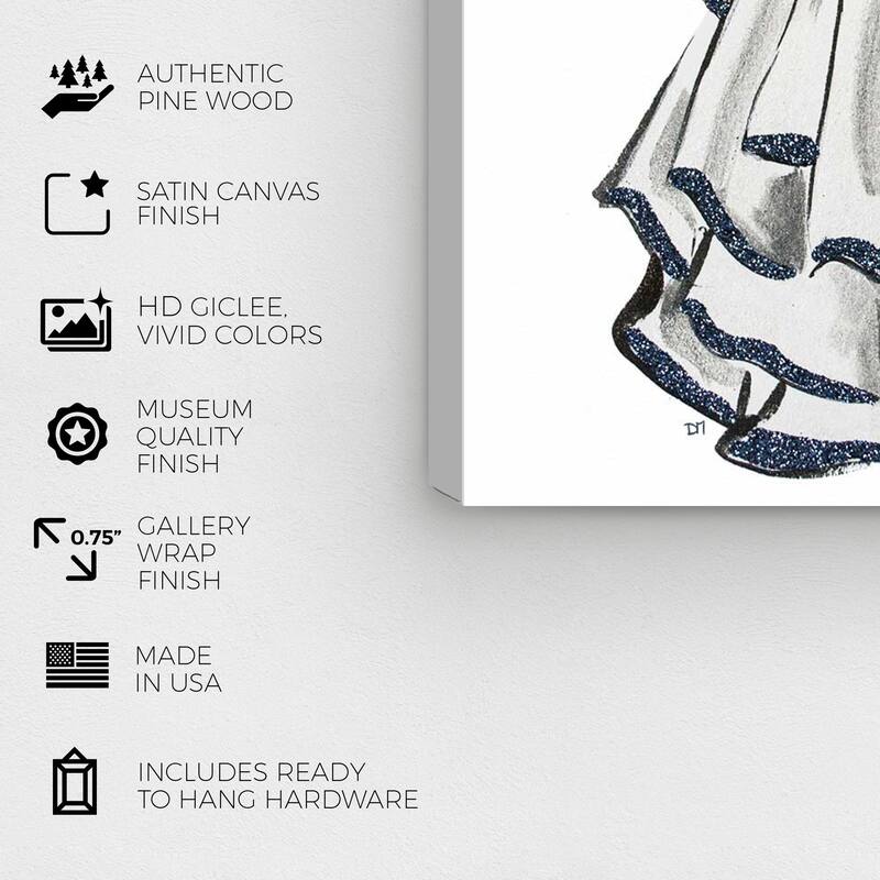Wynwood Studio Fashion and Glam Gala Magic Blue and Glam Wall Art Canvas Print