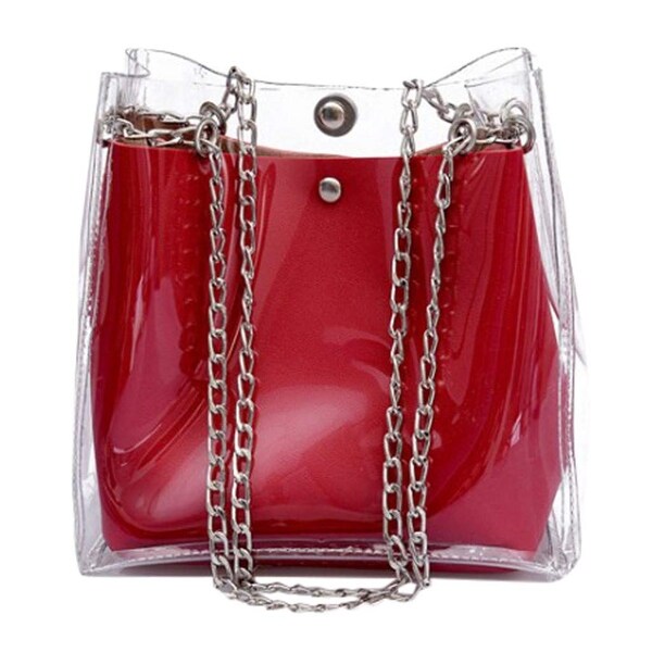 clear red bag