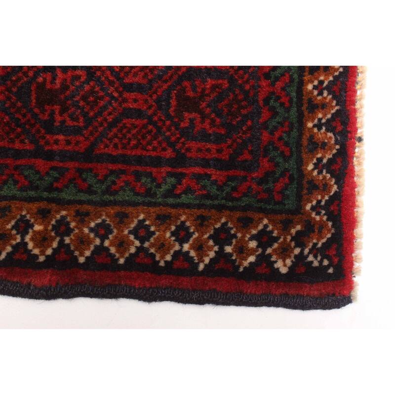 ECARPETGALLERY Hand-knotted Teimani Red Wool Rug - 2'11 x 4'8