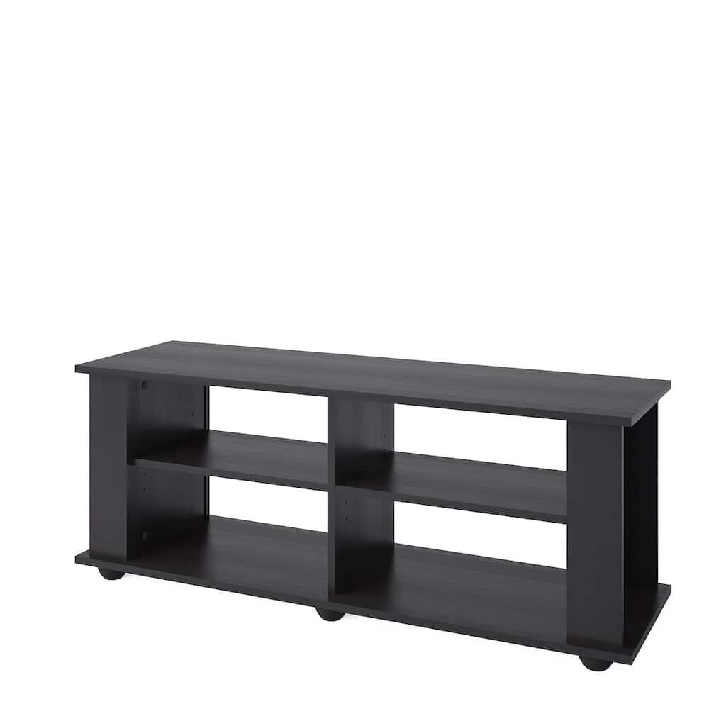 Black TV Stand, accommodates TVs up to 55" or 75"