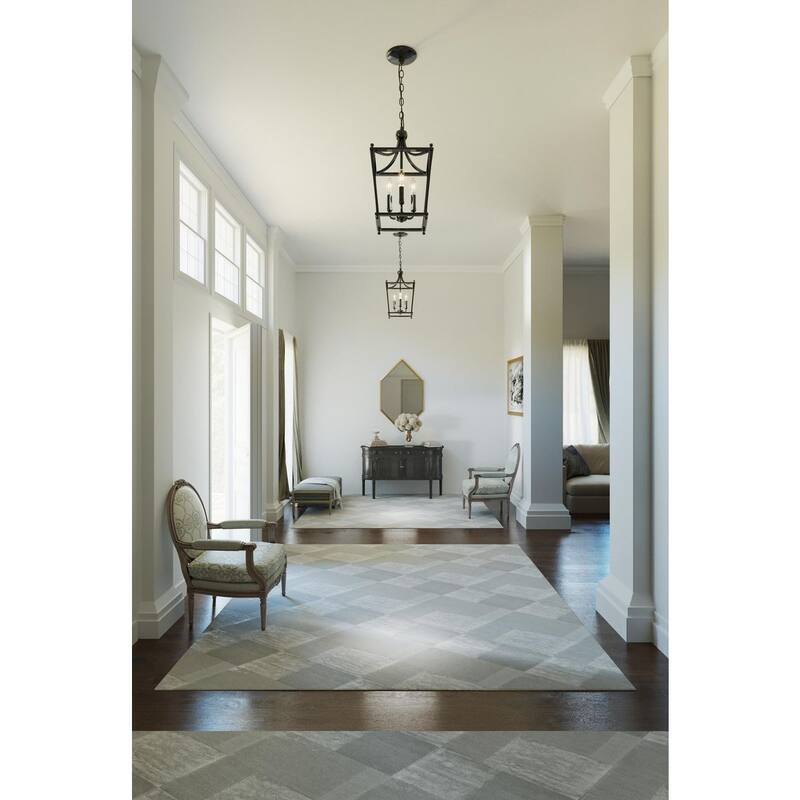 Parkhurst Collection Black Three-Light Foyer - 9.450" x 13.980" x 13.980"