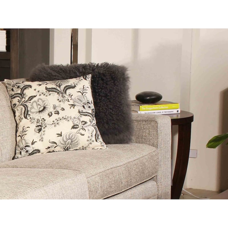 Tuscany Floral Print Linen 20x20 Throw Pillow with Polyfill Insert
