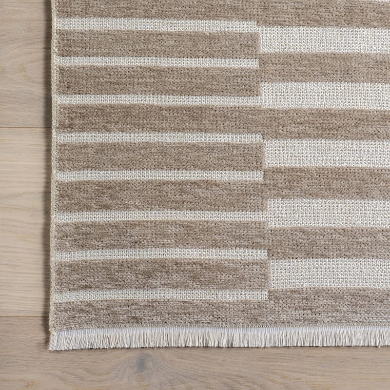 Nuloom Mirielle SuperiorWash Striped Machine Washable Area Rug