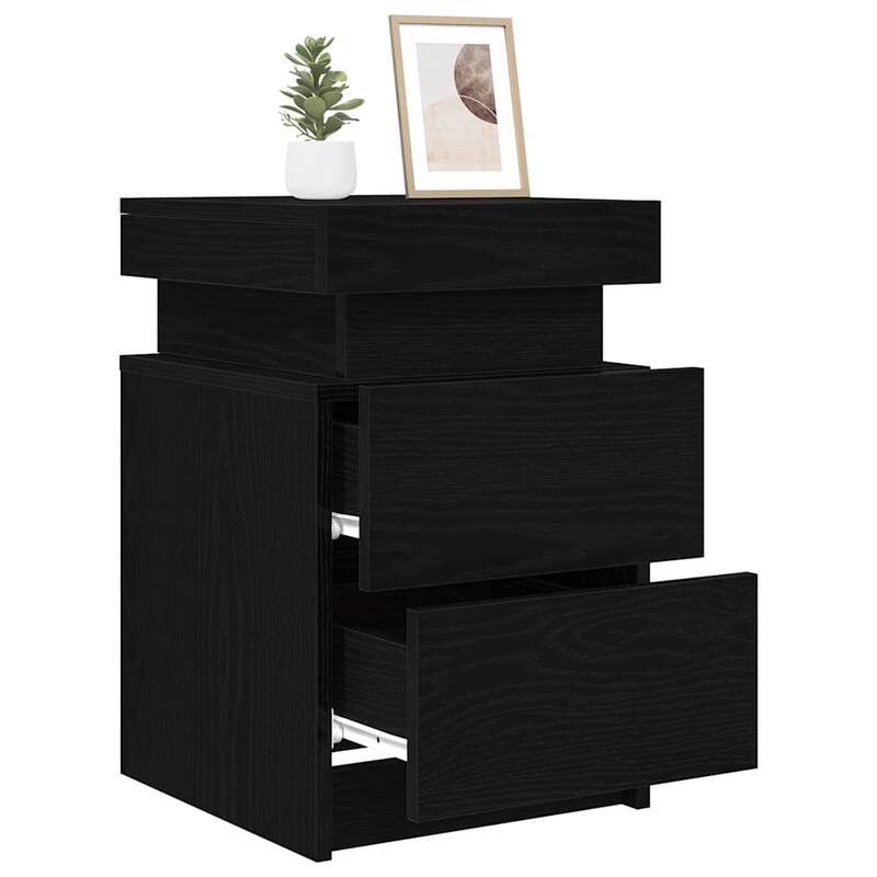 vidaXL Bedside Cabinet Engineered wood Standard Bedside Cabinet