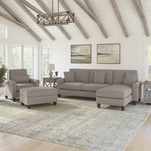 Hudson 102W Sectional Couch and Living Room Set by Bush Furniture
