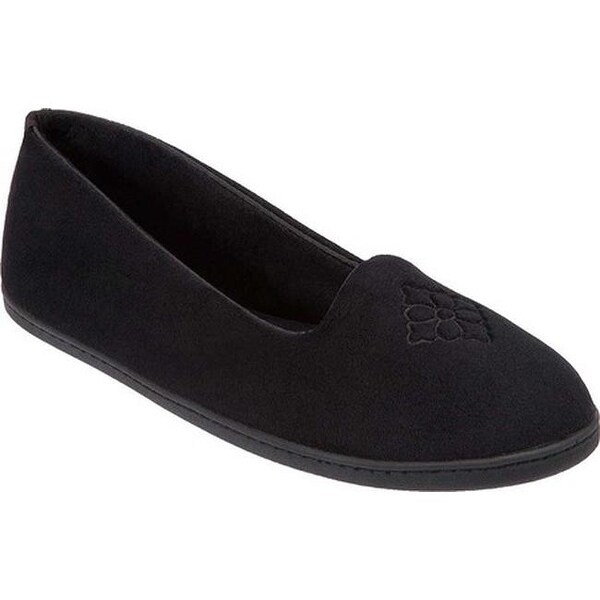 dearfoams women's rebecca microfiber velour slipper