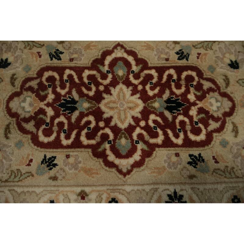 Hand Knotted Oriental 100% Wool Carpet Traditional All-Over Beige & Ivories Ziegler Area Rug - 10' 4'' X 8' 1''