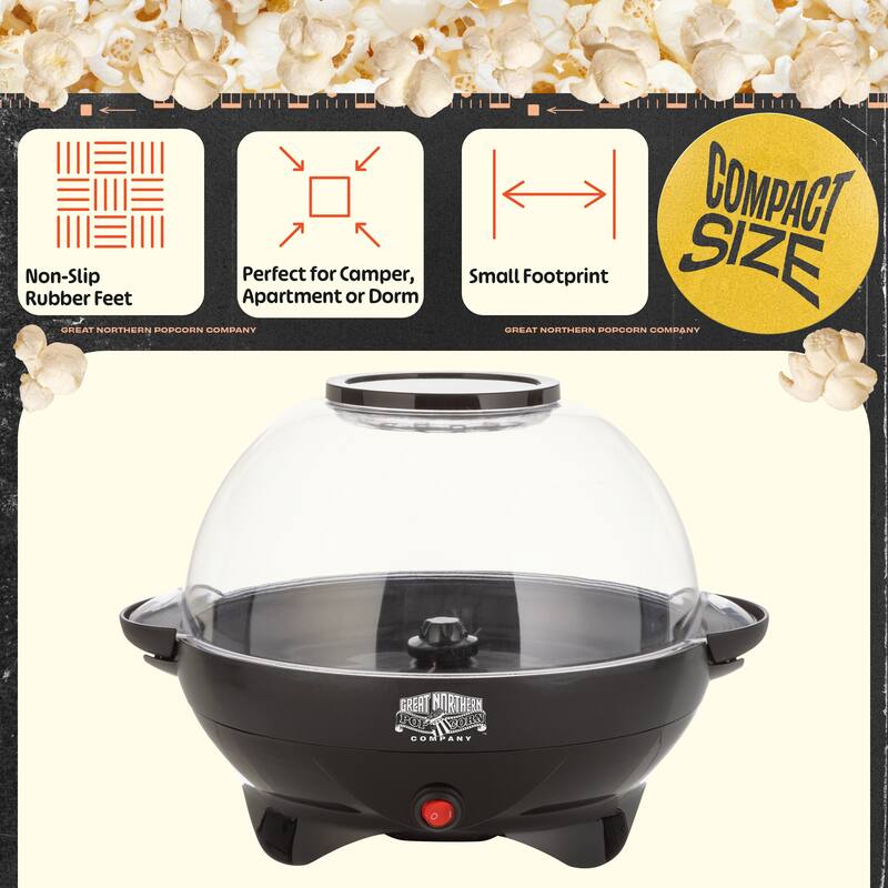 Electric Popcorn Machine 800W with Auto Stirrer