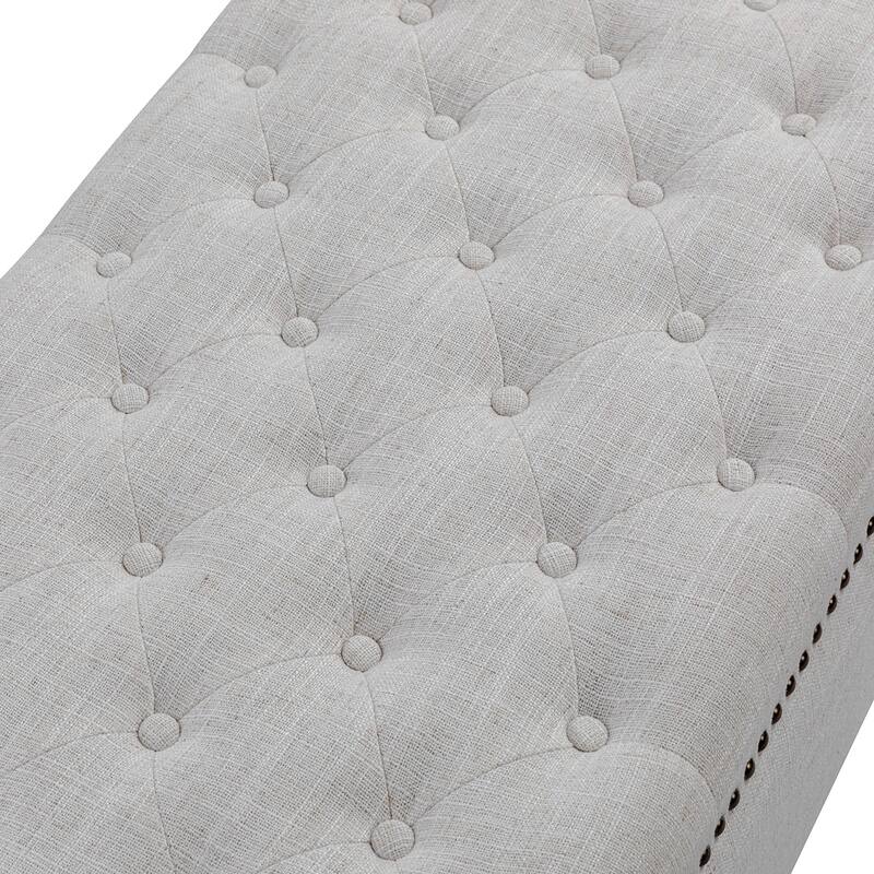 Felix Classic Button-Tufted Storage Bench With Nailhead Trims By HULALA HOME