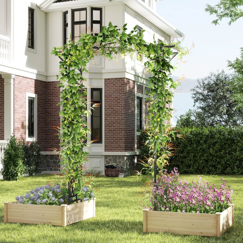 Costway 83” Garden Arch Trellis for Climbing Plants with Upgraded - See Details