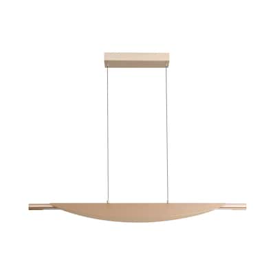 Luma 42" LED Linear Pendant in French Gold - Black