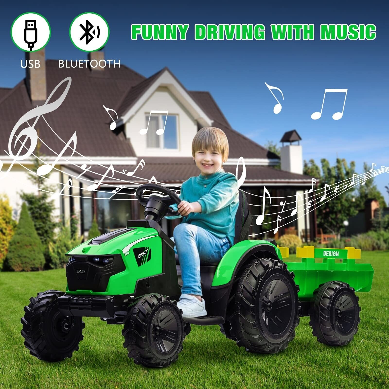 Tractor and trailer toy ride on deals