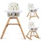 preview thumbnail 4 of 23, Costway 3-in-1 Convertible Wooden Baby High Chair w/ Tray Adjustable Beige