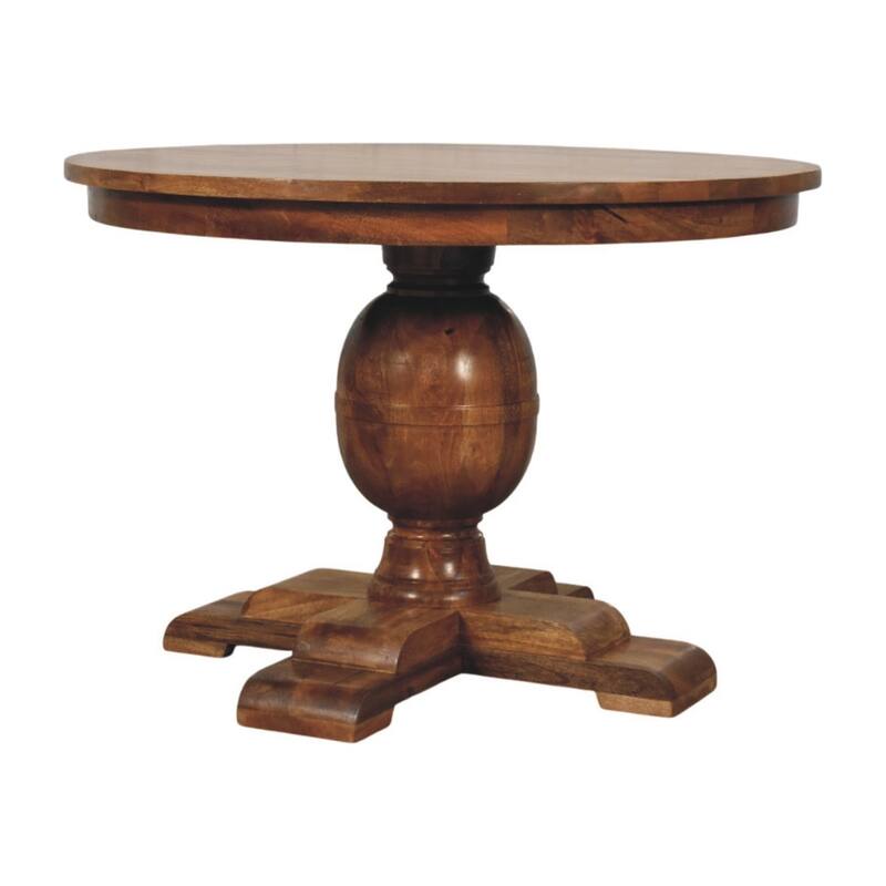 Artisan Furniture Solid Wood Wentworth Round Dining Table, Brown