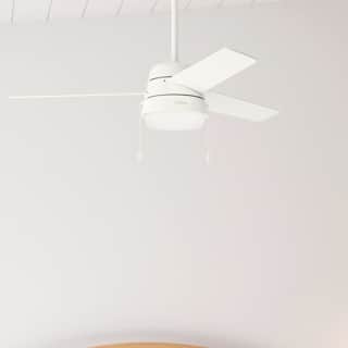 Hunter 52" Aker Ceiling Fan with LED Light and Pull Chain - Scandinavian, Contemporary, Transitional, Modern Farmhouse