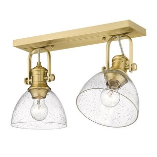 Golden Lighting 3118-2SF SD Hines 2 Light 18" Wide Semi-Flush Ceiling