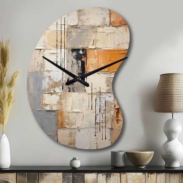 Designart - Abstraction I - Abstract Collages Wall Clock in ...