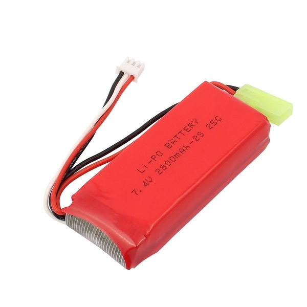 DC 7.4V 2800mAh Capacity Red Recycle Charging Lithium Battery for RC Aircraft