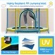 preview thumbnail 21 of 25, Mini Trampoline for Kids with Safety Enclosure Net and Foam Handles