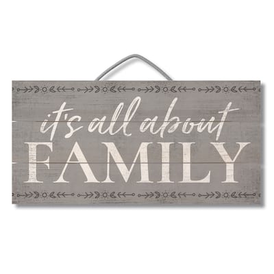 Wood Pallet Hanging Sign - All About Family