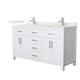 Option White / Giotto Quartz Top / Brushed Nickel