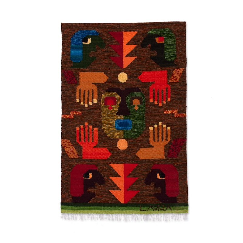 Novica Handmade Hands Of The Spirit Wool Tapestry