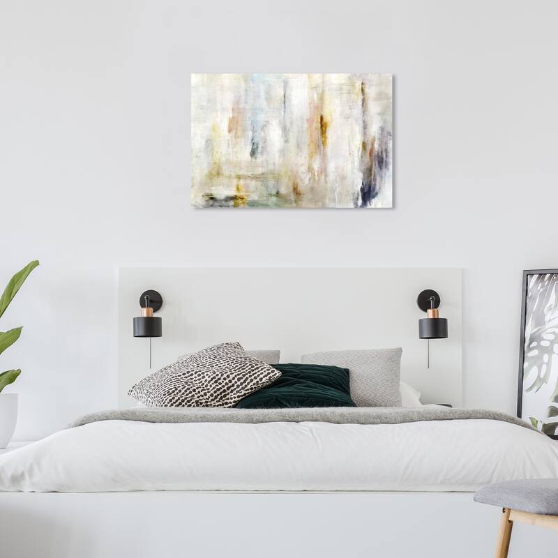 Wynwood Studio Canvas Abstract Flowing Canvas White and Modern & Contemporary Wall Art Canvas Print - 24 x 36