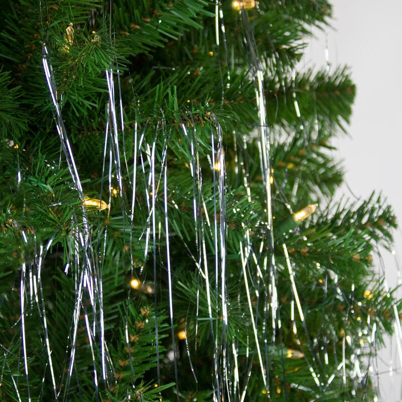 Silver Christmas Tinsel Icicle Strands - 18" - 1000ct