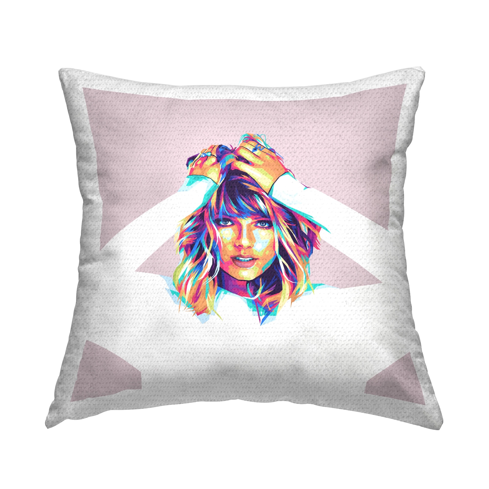 Stupell Taylor with Rainbow Hair Printed Outdoor Throw Pillow Design by Birch&Ink