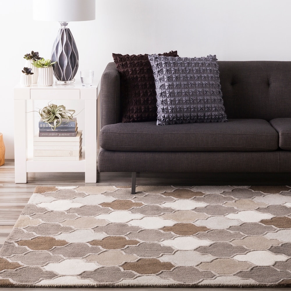 Randall Handmade Geometric Moroccan Wool Area Rug