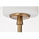 preview thumbnail 12 of 14, Liam 6 Light Chandelier Burnished Brass White Opal Glass - Burnished Brass